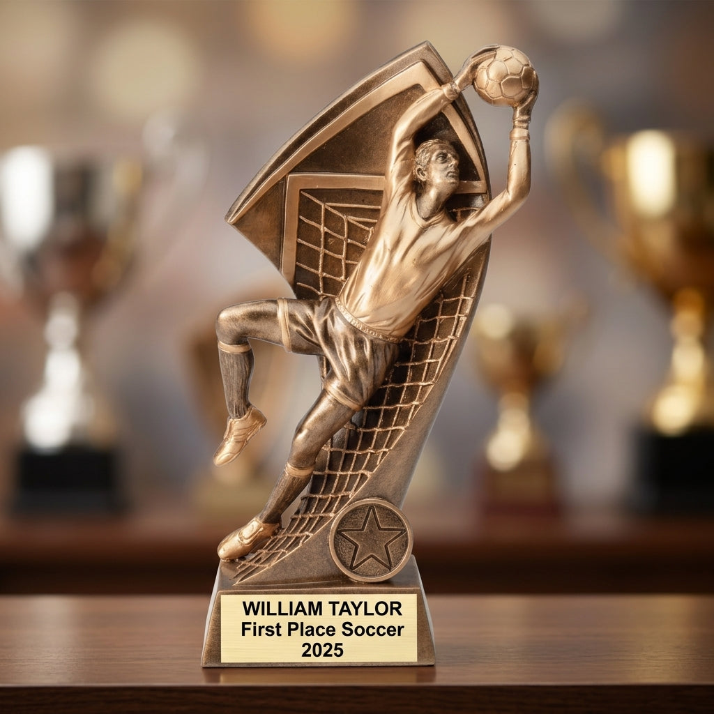 Personalized | Soccer Award | Custom Engraved | Soccer Goalie | Personalized Trophy | Engraved Award | Championship | MVP Award - View 4
