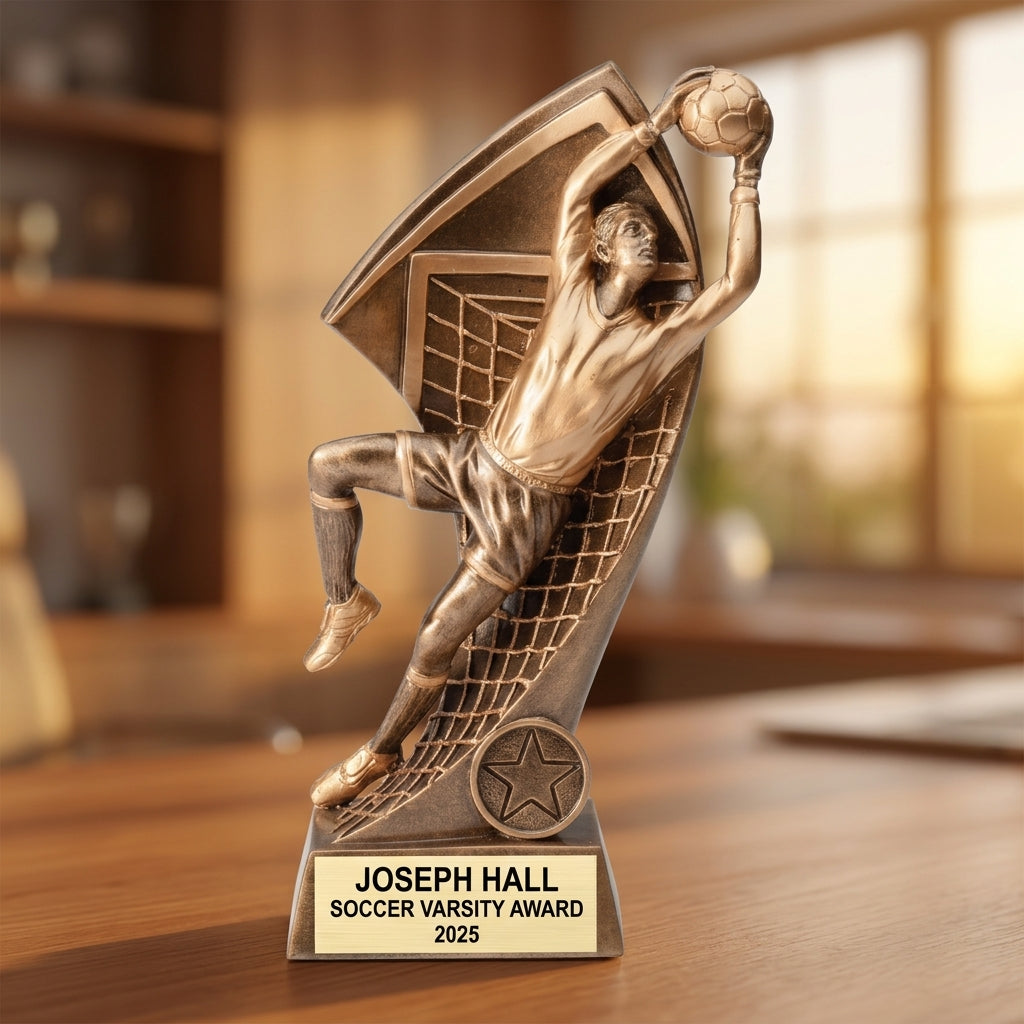 Personalized | Soccer Award | Custom Engraved | Soccer Goalie | Personalized Trophy | Engraved Award | Championship | MVP Award - View 5