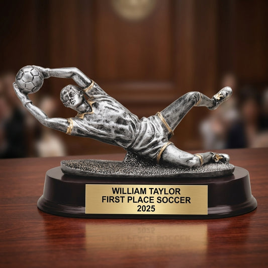 Personalized | Soccer Award | Custom Engraved | Soccer Trophy | Goalie Award | Engraved | Youth Soccer | Team Award | MVP Trophy - View 2