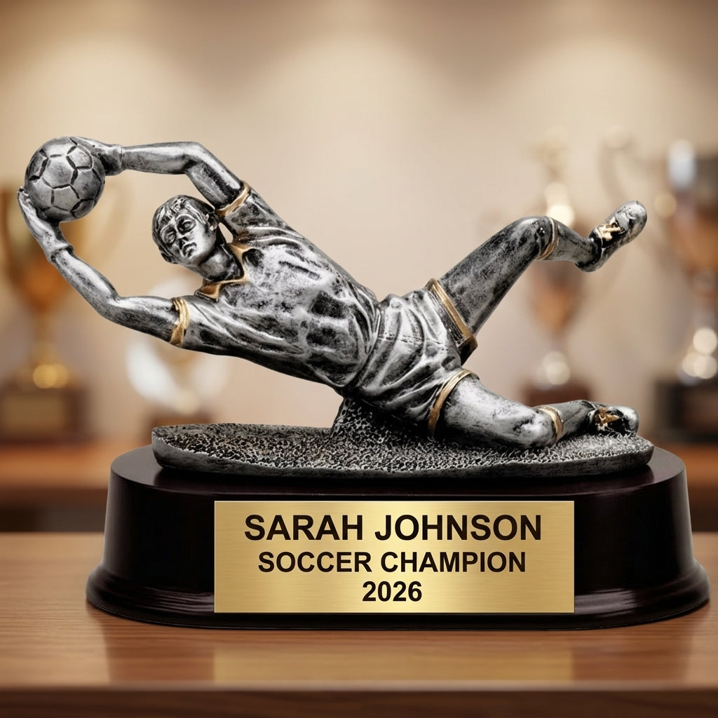 Personalized | Soccer Award | Custom Engraved | Soccer Trophy | Goalie Award | Engraved | Youth Soccer | Team Award | MVP Trophy - View 4