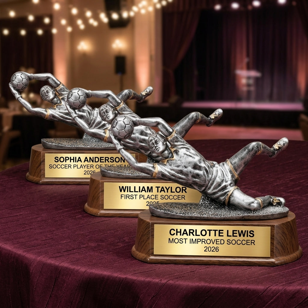 Personalized | Soccer Award | Custom Engraved | Soccer Trophy | Goalie Award | Engraved | Youth Soccer | Team Award | MVP Trophy - View 6