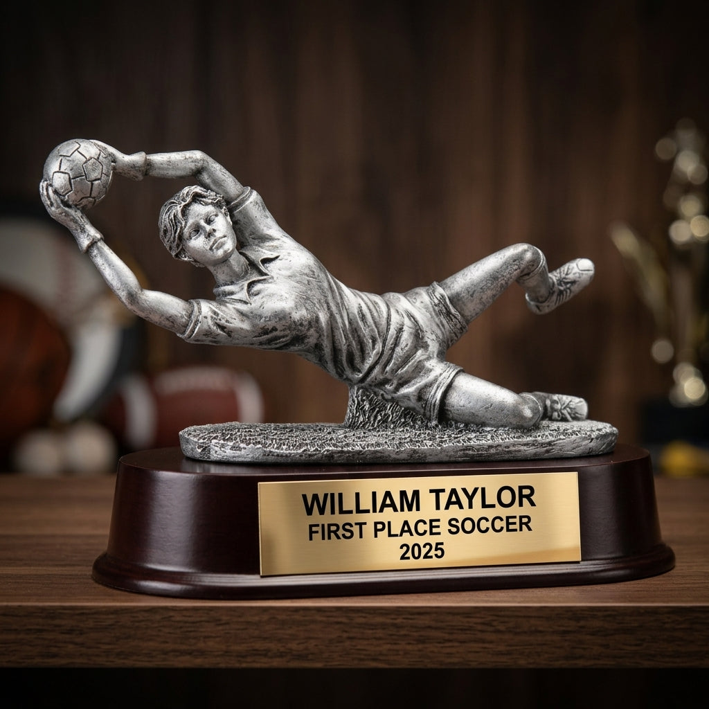 Personalized | Soccer Award | Custom Engraved | Soccer Goalie Trophy | Personalized Soccer Award | Youth Team | MVP Goalkeeper - View 3