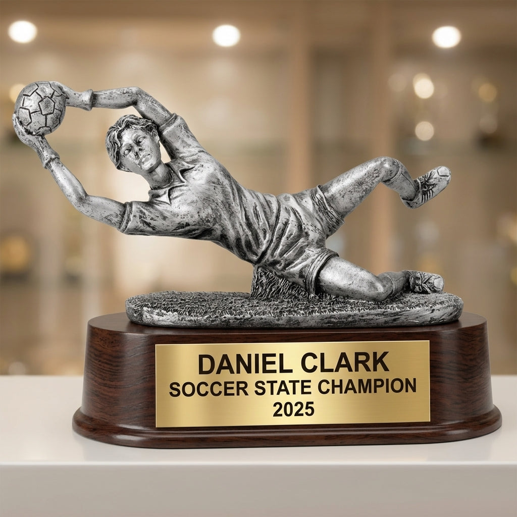 Personalized | Soccer Award | Custom Engraved | Soccer Goalie Trophy | Personalized Soccer Award | Youth Team | MVP Goalkeeper - View 4