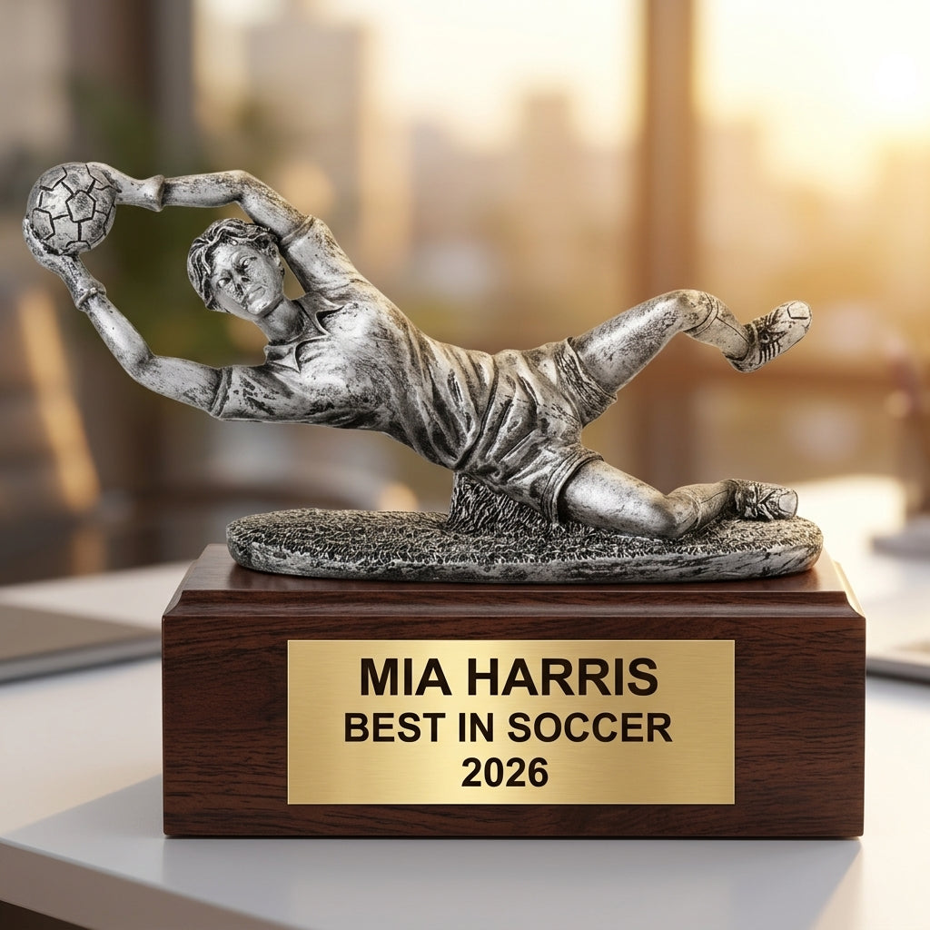 Personalized | Soccer Award | Custom Engraved | Soccer Goalie Trophy | Personalized Soccer Award | Youth Team | MVP Goalkeeper - View 5