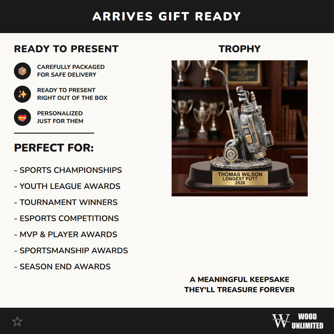 Personalized | Golf Award | Custom Engraved | Golf Trophy | Personalized Golf | Engraved Award | Tournament Prize | Longest Putt