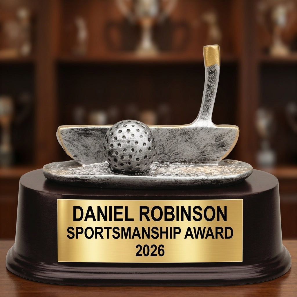 Personalized | Golf Award | Custom Engraved | Trophy | Award | Engraved | Custom | Tournament | Golfer | Putter | Recognition | Gift - View 1
