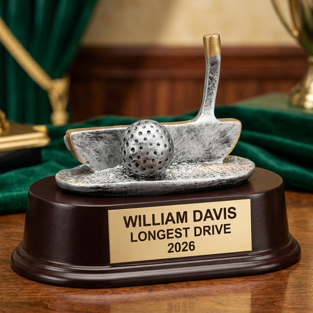 Personalized | Golf Award | Custom Engraved | Trophy | Award | Engraved | Custom | Tournament | Golfer | Putter | Recognition | Gift - View 2