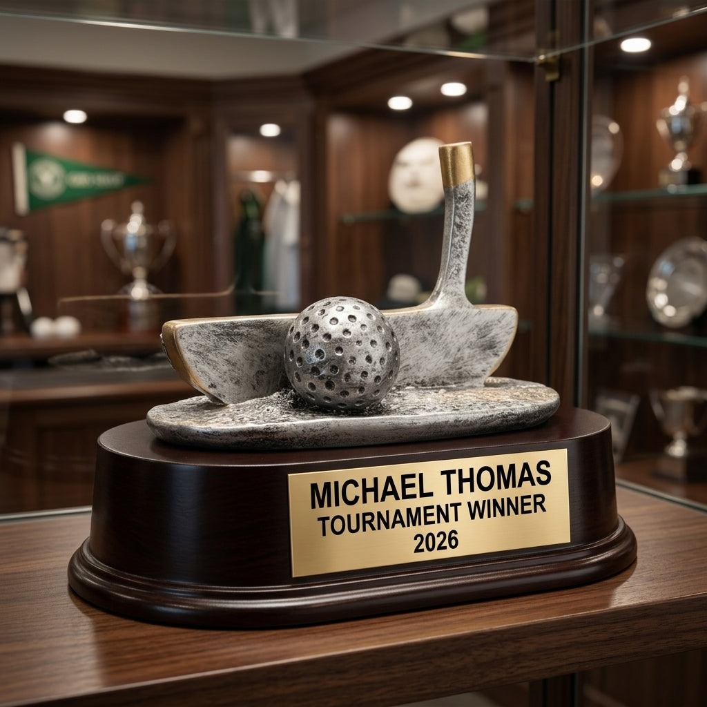 Personalized | Golf Award | Custom Engraved | Trophy | Award | Engraved | Custom | Tournament | Golfer | Putter | Recognition | Gift - View 3