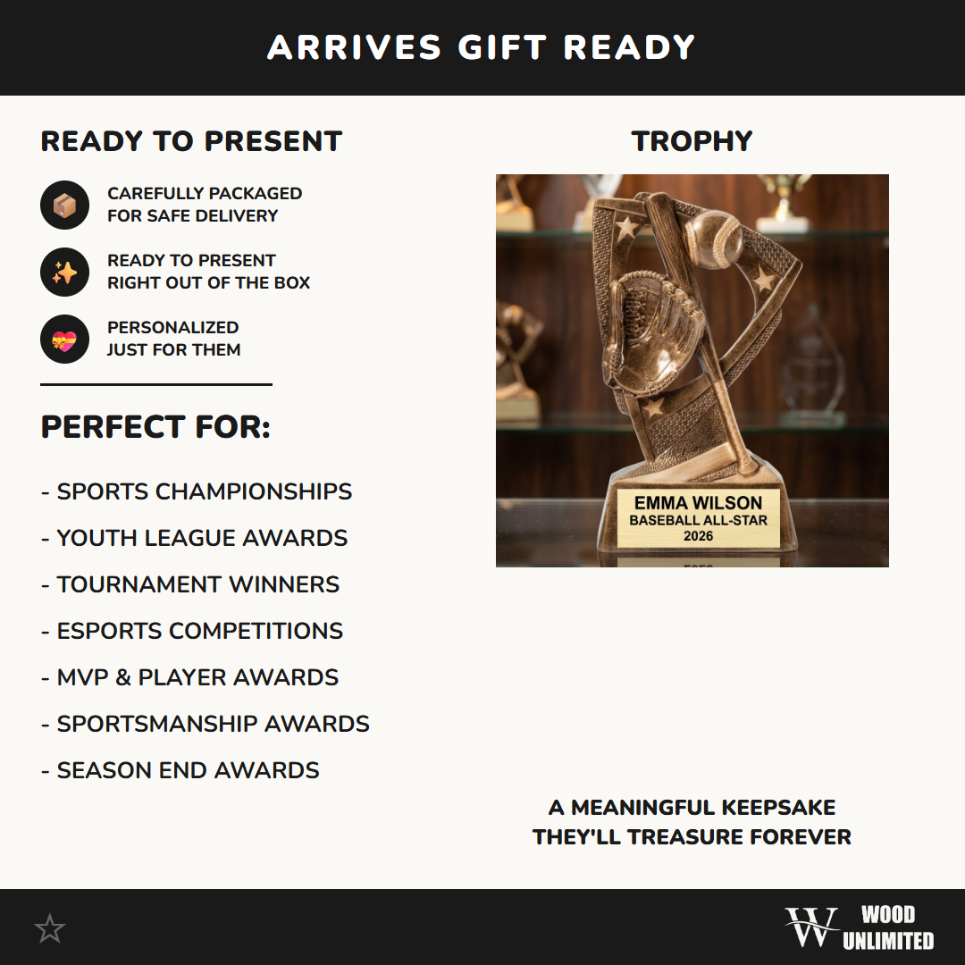 Personalized | Baseball Award | Custom Engraved | Baseball Trophy | Youth Award | Personalized Gift | Team Player | MVP All-Star