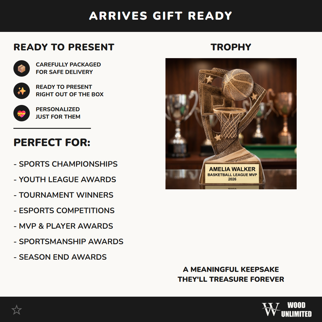 Personalized | Basketball Award | Custom Engraved | Basketball Trophy | Custom Award | Engraved Gift | MVP Trophy | Coach Gift