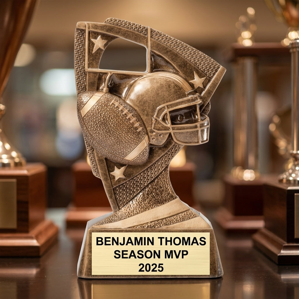 Personalized | Football Award | Custom Engraved | Trophy | Award | Custom | Engraved | MVP | Team | Coach Gift | Youth | Football trophy - View 1