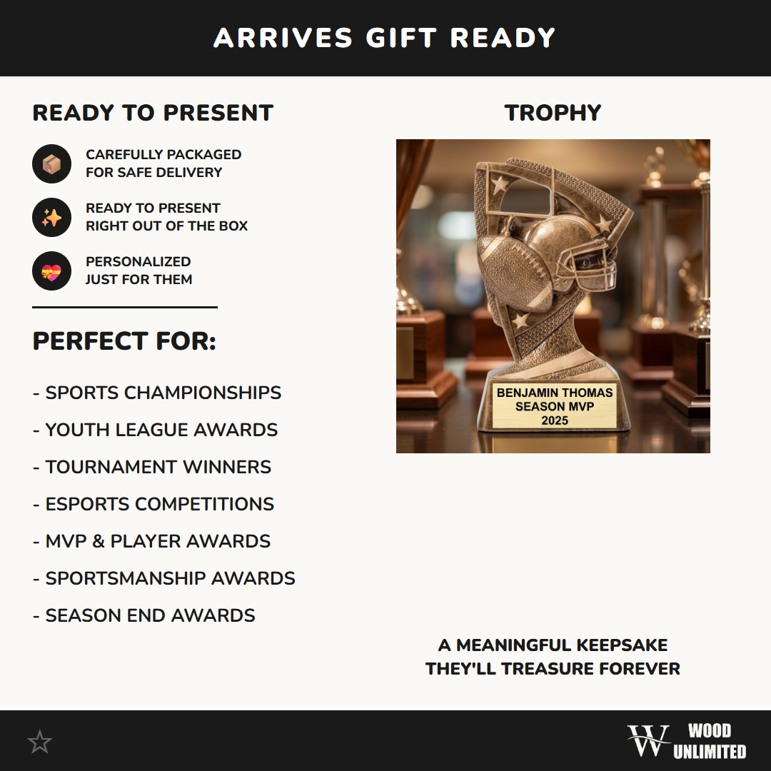 Personalized | Football Award | Custom Engraved | Trophy | Award | Custom | Engraved | MVP | Team | Coach Gift | Youth | Football trophy