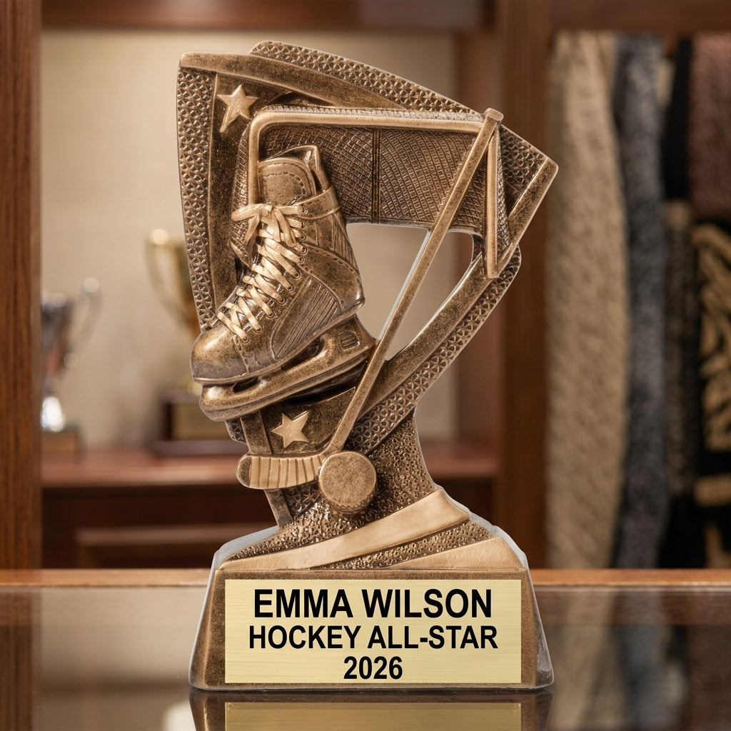 Personalized | Hockey Award | Custom Engraved | Hockey Trophy | Personalized Award | Ice Hockey | Youth Player | MVP Gift | Team Banquet - View 1