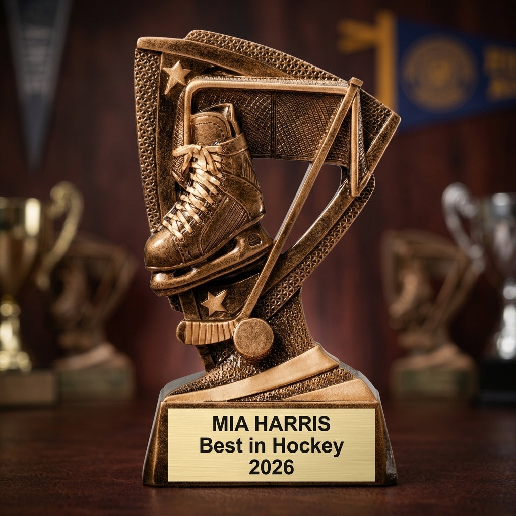Personalized | Hockey Award | Custom Engraved | Hockey Trophy | Personalized Award | Ice Hockey | Youth Player | MVP Gift | Team Banquet - View 3