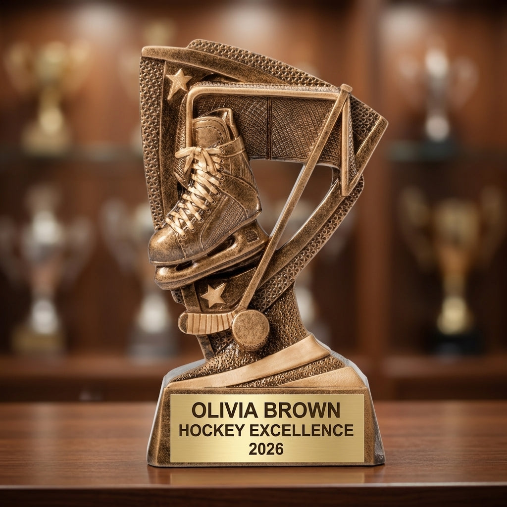 Personalized | Hockey Award | Custom Engraved | Hockey Trophy | Personalized Award | Ice Hockey | Youth Player | MVP Gift | Team Banquet - View 4