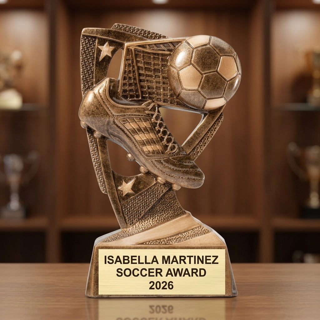 Personalized | Soccer Award | Custom Engraved | Personalized Soccer Trophy | Custom Soccer Award | Engraved Soccer | Youth Soccer - View 1