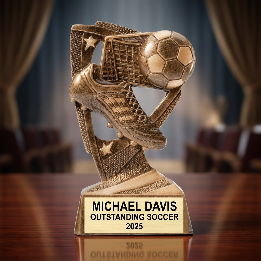 Personalized | Soccer Award | Custom Engraved | Personalized Soccer Trophy | Custom Soccer Award | Engraved Soccer | Youth Soccer - View 2