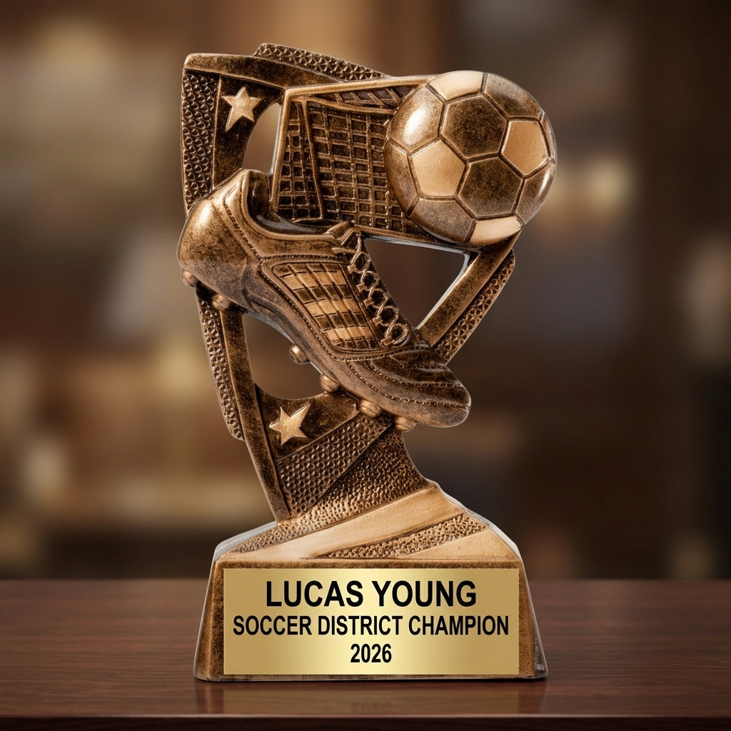 Personalized | Soccer Award | Custom Engraved | Personalized Soccer Trophy | Custom Soccer Award | Engraved Soccer | Youth Soccer - View 4