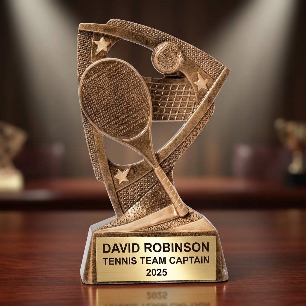 Personalized | Tennis Award | Custom Engraved | Tennis Trophy | Personalized Award | MVP Trophy | Youth Tennis | Coach Gift | Team Award - View 2