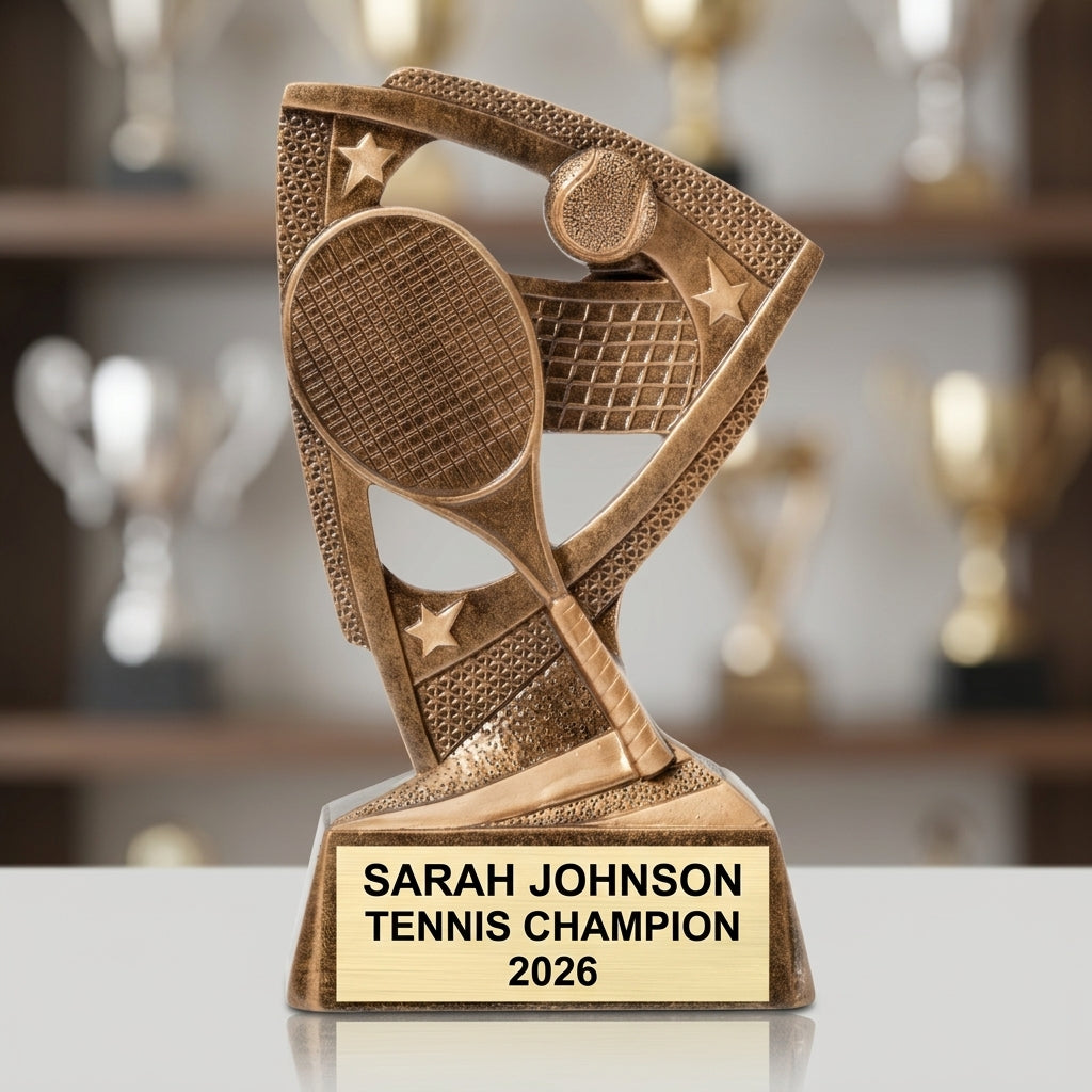 Personalized | Tennis Award | Custom Engraved | Tennis Trophy | Personalized Award | MVP Trophy | Youth Tennis | Coach Gift | Team Award - View 4