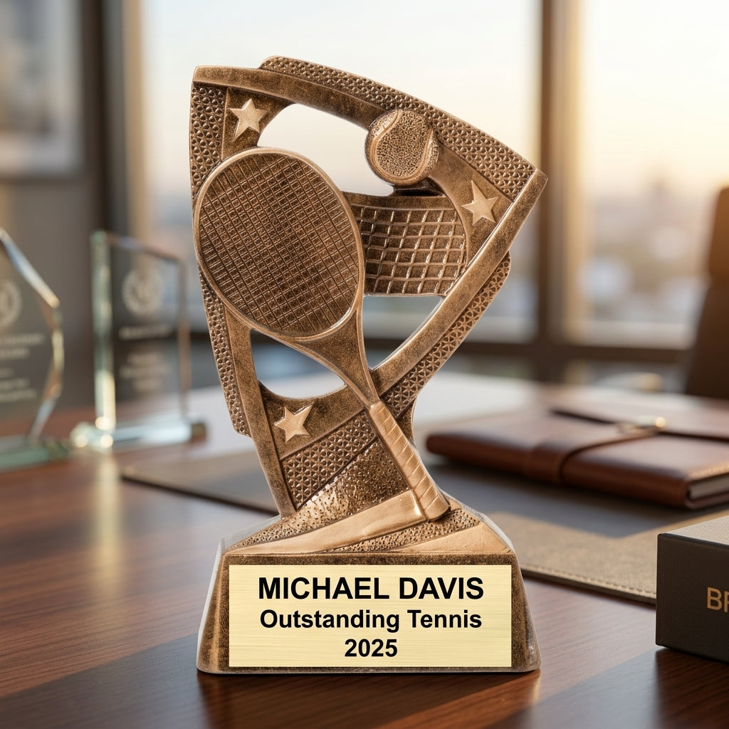 Personalized | Tennis Award | Custom Engraved | Tennis Trophy | Personalized Award | MVP Trophy | Youth Tennis | Coach Gift | Team Award - View 5