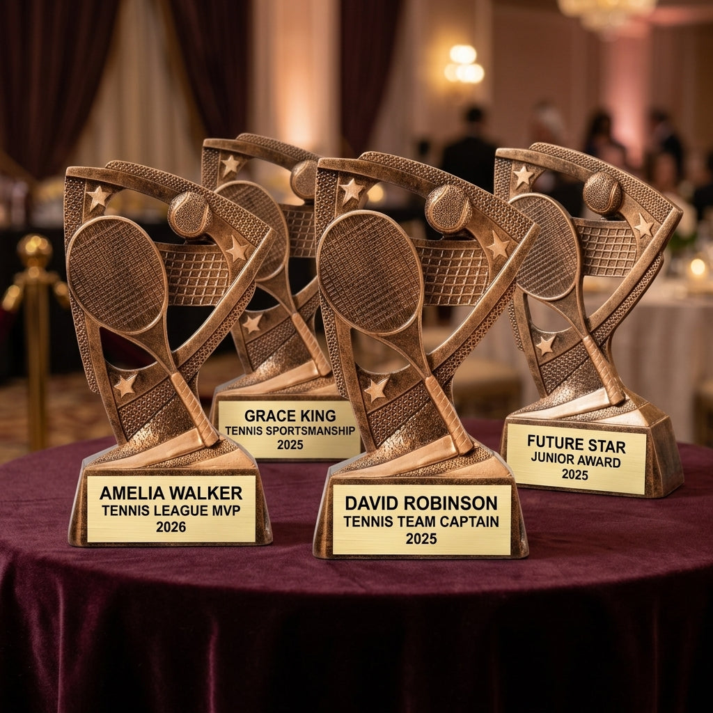 Personalized | Tennis Award | Custom Engraved | Tennis Trophy | Personalized Award | MVP Trophy | Youth Tennis | Coach Gift | Team Award - View 6