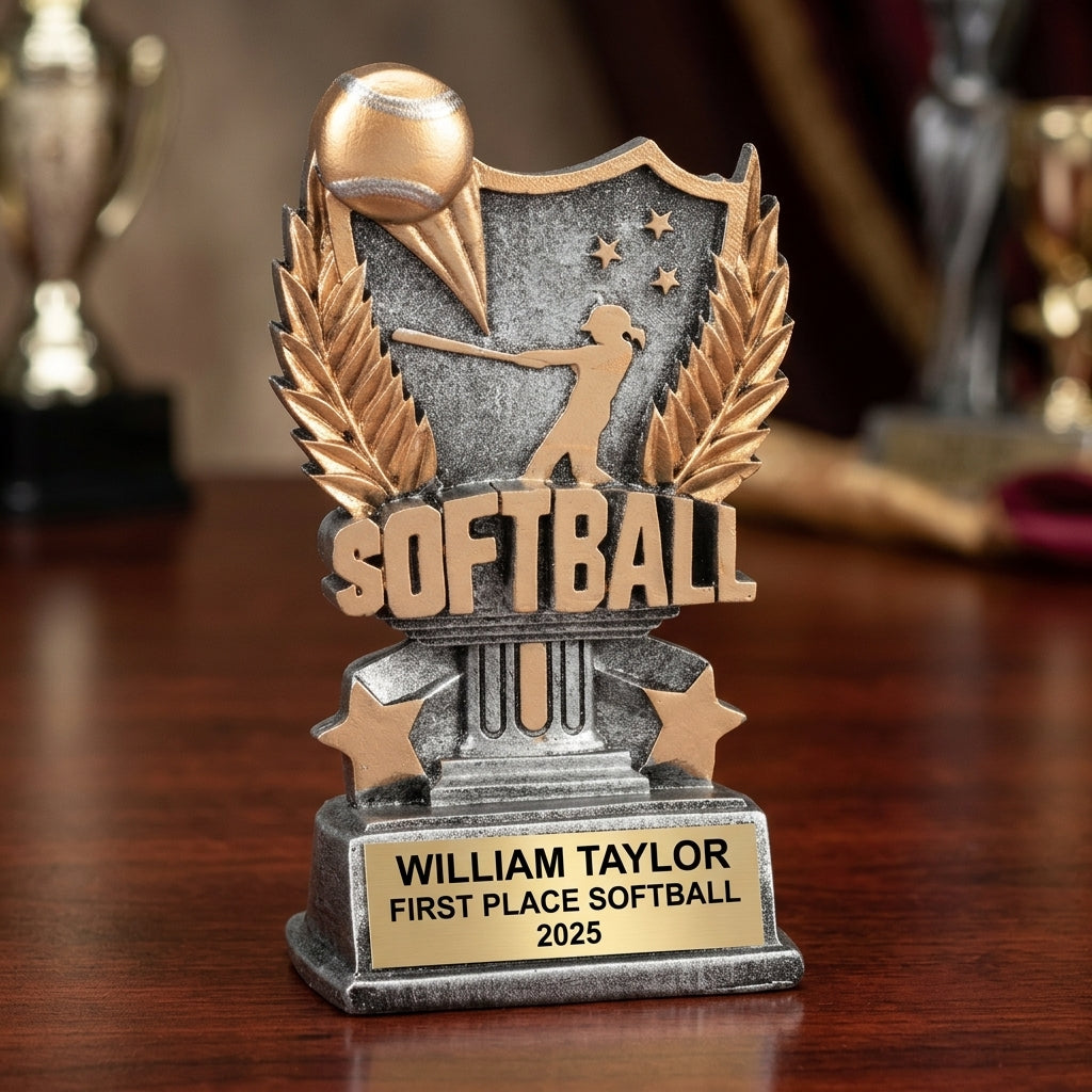 Personalized | Softball Award | Custom Engraved | Softball Trophy | Girls Softball | Team Award | Personalized Gift | MVP Award - View 2