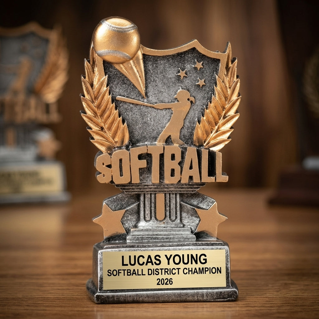 Personalized | Softball Award | Custom Engraved | Softball Trophy | Girls Softball | Team Award | Personalized Gift | MVP Award - View 3