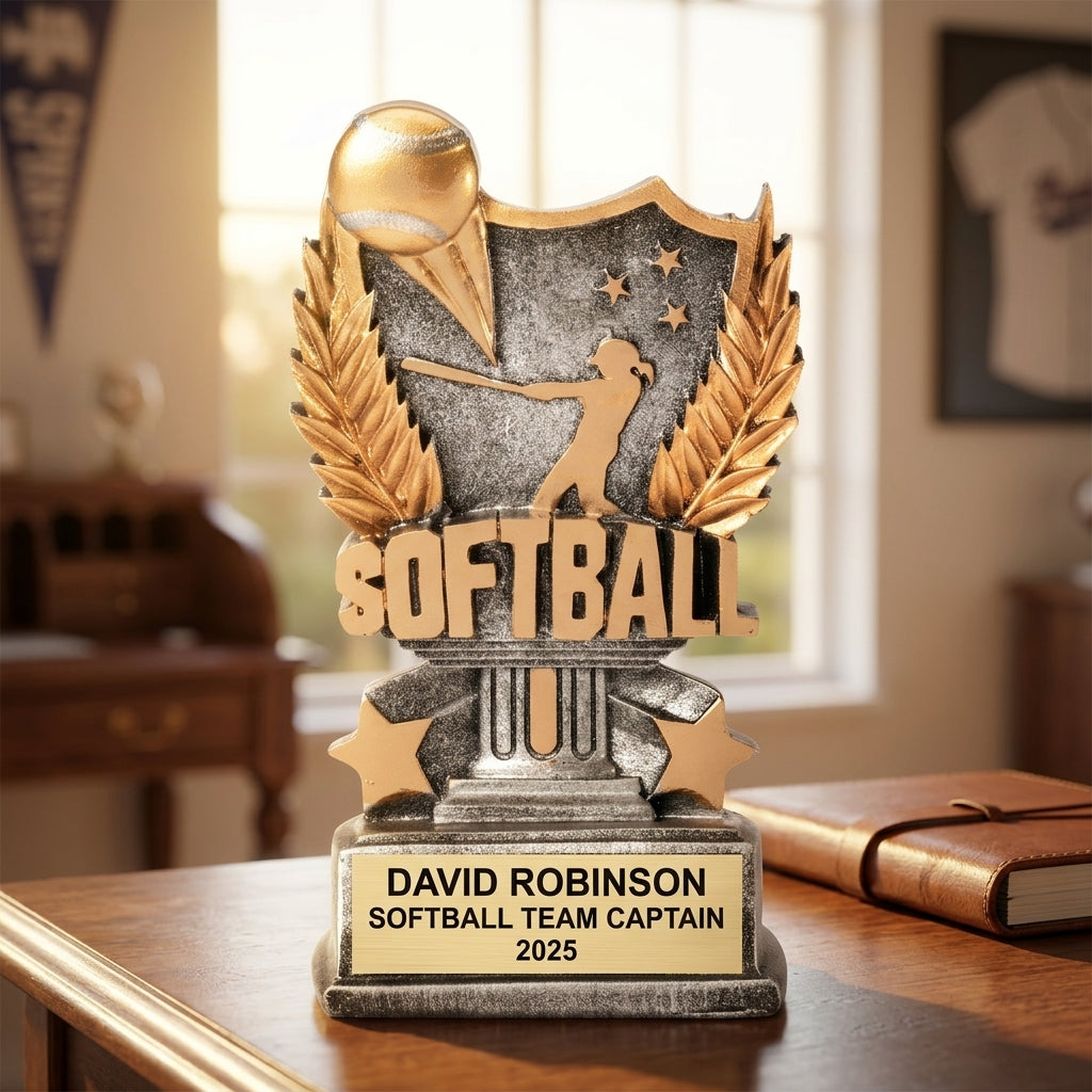 Personalized | Softball Award | Custom Engraved | Softball Trophy | Girls Softball | Team Award | Personalized Gift | MVP Award - View 5