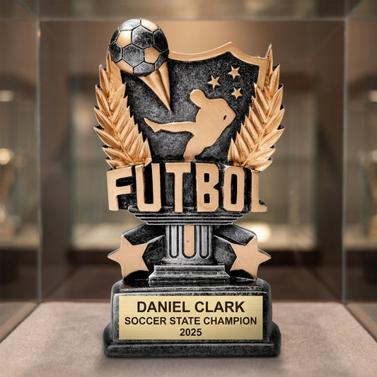 Personalized | Soccer Award | Custom Engraved | Soccer Trophy | Youth Futbol | Championship Award | MVP Player | Team Gift - View 1