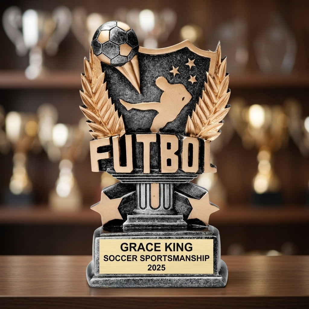 Personalized | Soccer Award | Custom Engraved | Soccer Trophy | Youth Futbol | Championship Award | MVP Player | Team Gift - View 4