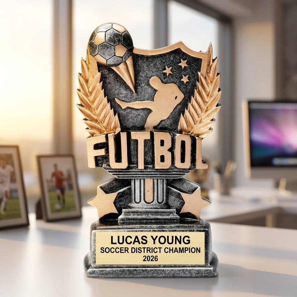 Personalized | Soccer Award | Custom Engraved | Soccer Trophy | Youth Futbol | Championship Award | MVP Player | Team Gift - View 5