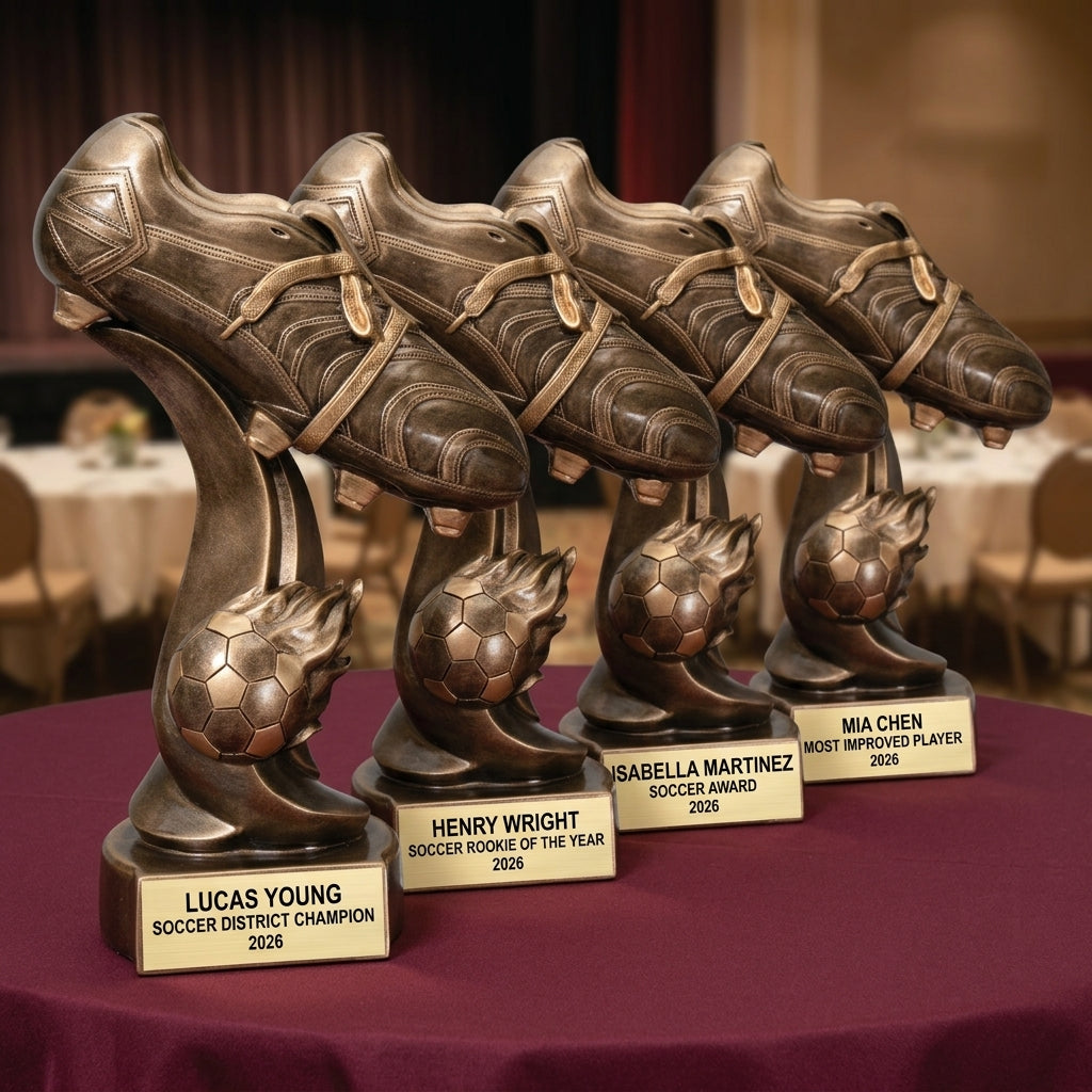 Soccer Trophy Award | Personalized | Custom Engraved | Fireball Design | Soccer Gift | MVP | Champions | Team Award - View 6
