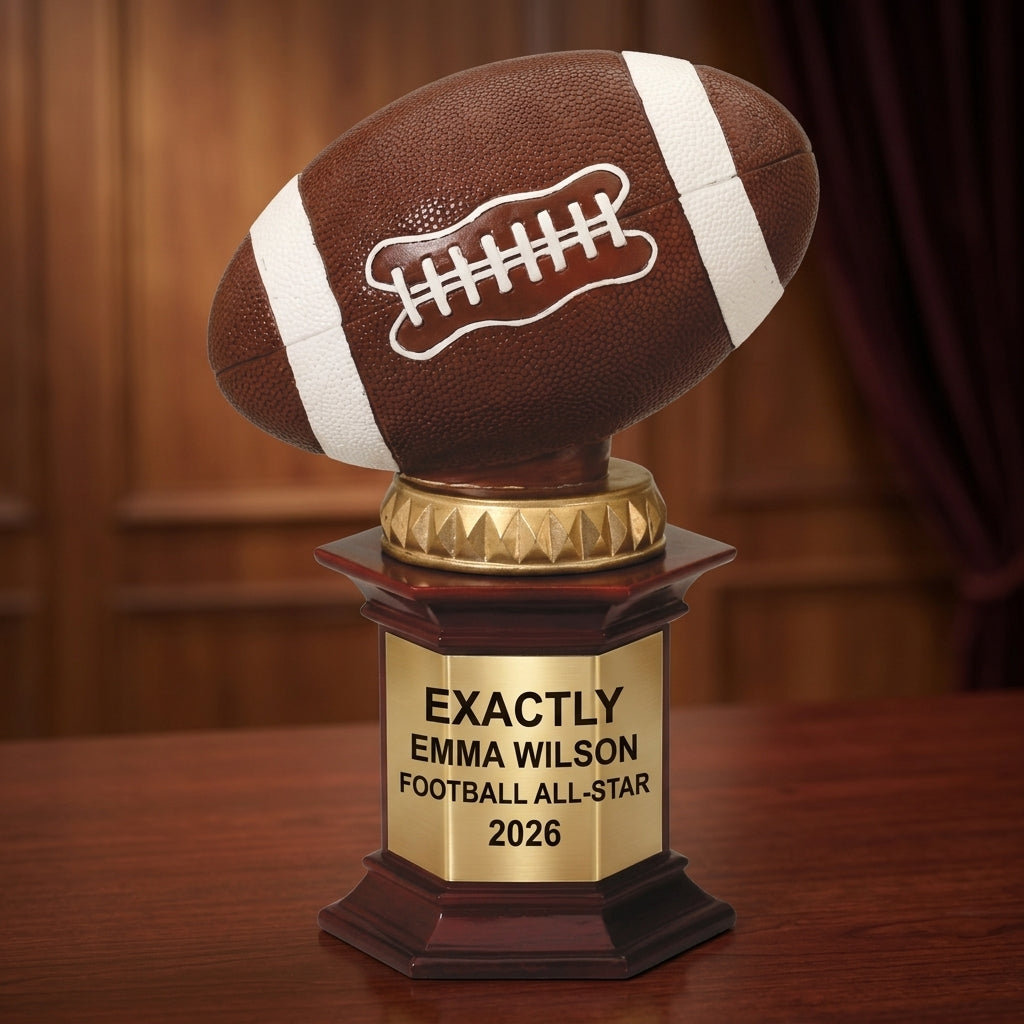 Personalized | Football Award | Custom Engraved | Football Trophy | Personalized Award | Engraved Gift | Youth Football - View 2