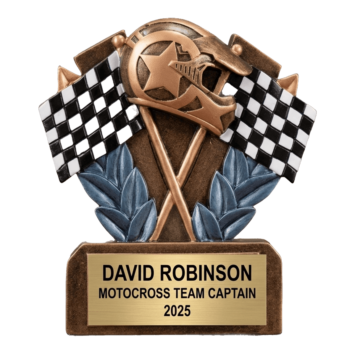 Personalized Motocross Award Trophy - Custom Laser Engraved Sports Recognition Gift