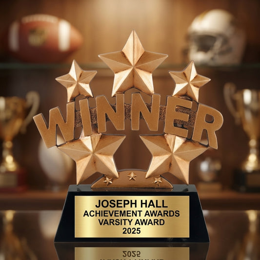 Personalized Personalized | Achievement Awards Award | Custom Engraved | Winner Star Award |  - custom laser engraved - view 1