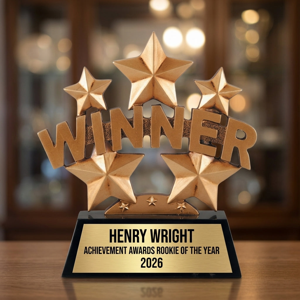 Personalized Personalized | Achievement Awards Award | Custom Engraved | Winner Star Award |  - custom laser engraved - view 4