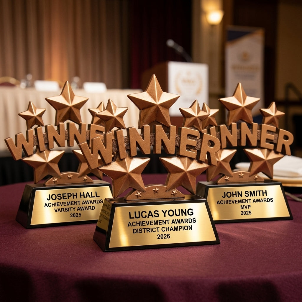 Personalized Personalized | Achievement Awards Award | Custom Engraved | Winner Star Award |  - custom laser engraved - view 6