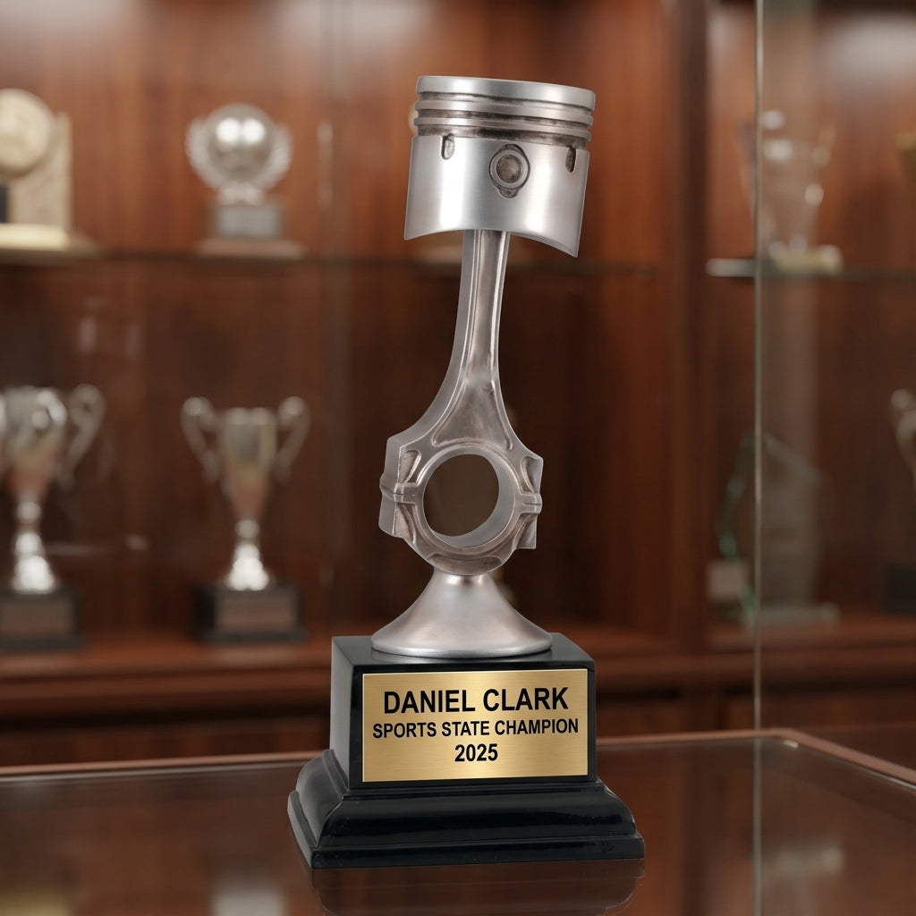 Personalized | Racing Award | Custom Engraved | Automotive | Piston | Trophy | Award | Engraved | Custom | Mechanic | Car Show - View 1