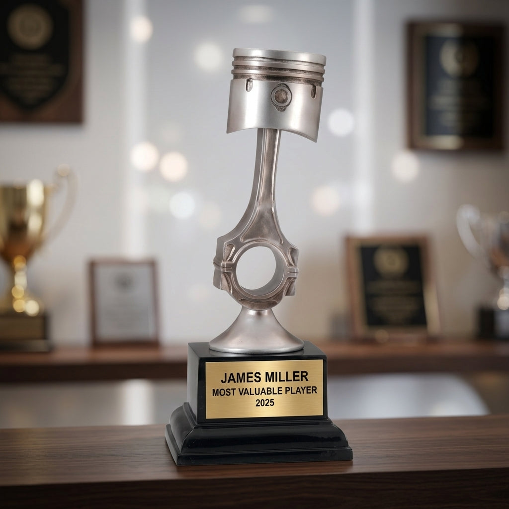 Personalized | Racing Award | Custom Engraved | Automotive | Piston | Trophy | Award | Engraved | Custom | Mechanic | Car Show - View 4