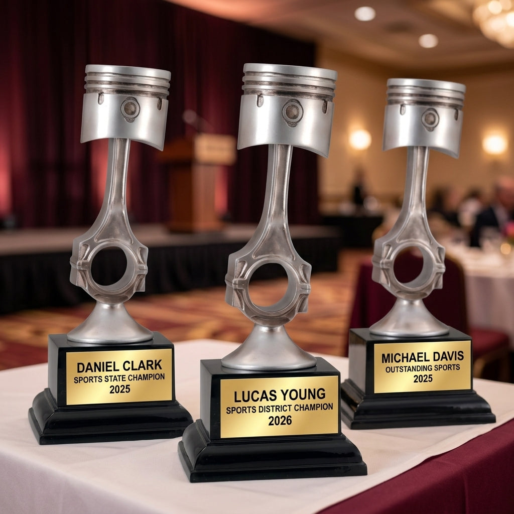 Personalized | Racing Award | Custom Engraved | Automotive | Piston | Trophy | Award | Engraved | Custom | Mechanic | Car Show - View 6