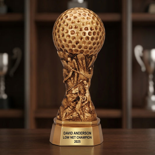 Personalized | Golf Award | Custom Engraved | Golf Trophy | Engraved Award | Custom Golf | Tournament Prize | Championship Trophy - View 1