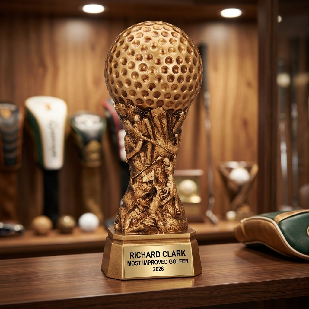 Personalized | Golf Award | Custom Engraved | Golf Trophy | Engraved Award | Custom Golf | Tournament Prize | Championship Trophy - View 3