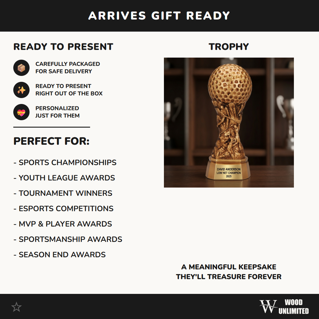Personalized | Golf Award | Custom Engraved | Golf Trophy | Engraved Award | Custom Golf | Tournament Prize | Championship Trophy