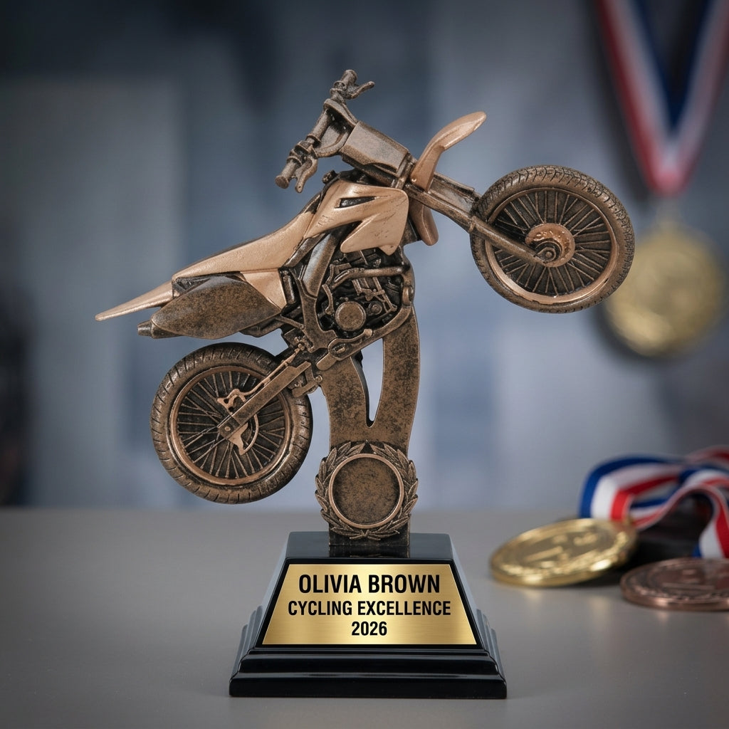 Personalized | Motocross Award | Custom Engraved | Dirt Bike | Motorcycle | Rider | Racing | Trophy | Award | Engraved | Custom | Youth - View 3