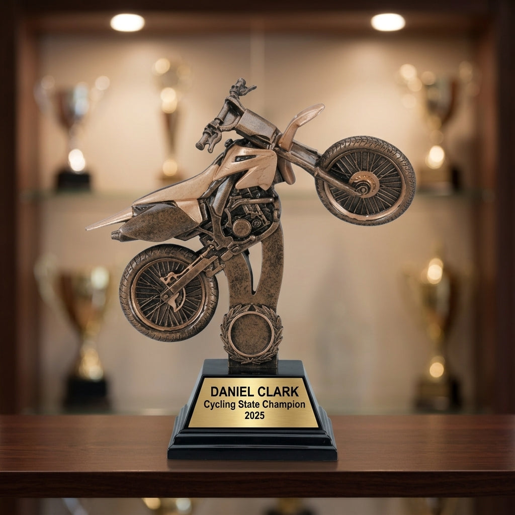 Personalized | Motocross Award | Custom Engraved | Dirt Bike | Motorcycle | Rider | Racing | Trophy | Award | Engraved | Custom | Youth - View 4