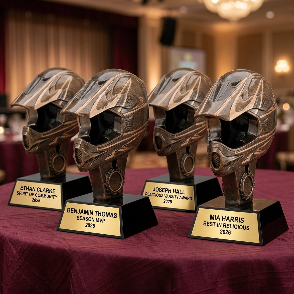 Personalized | Motocross Award | Custom Engraved | Motocross Trophy | Dirt Bike Award | Engraved Helmet | Custom Racing - View 6