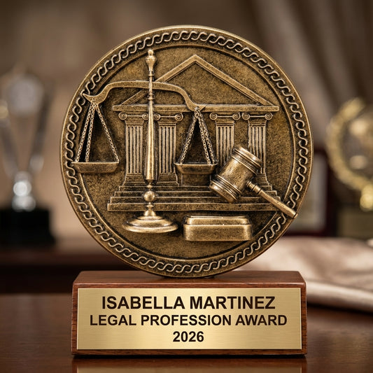 Personalized Law Enforcement Award - custom laser engraved - view 1