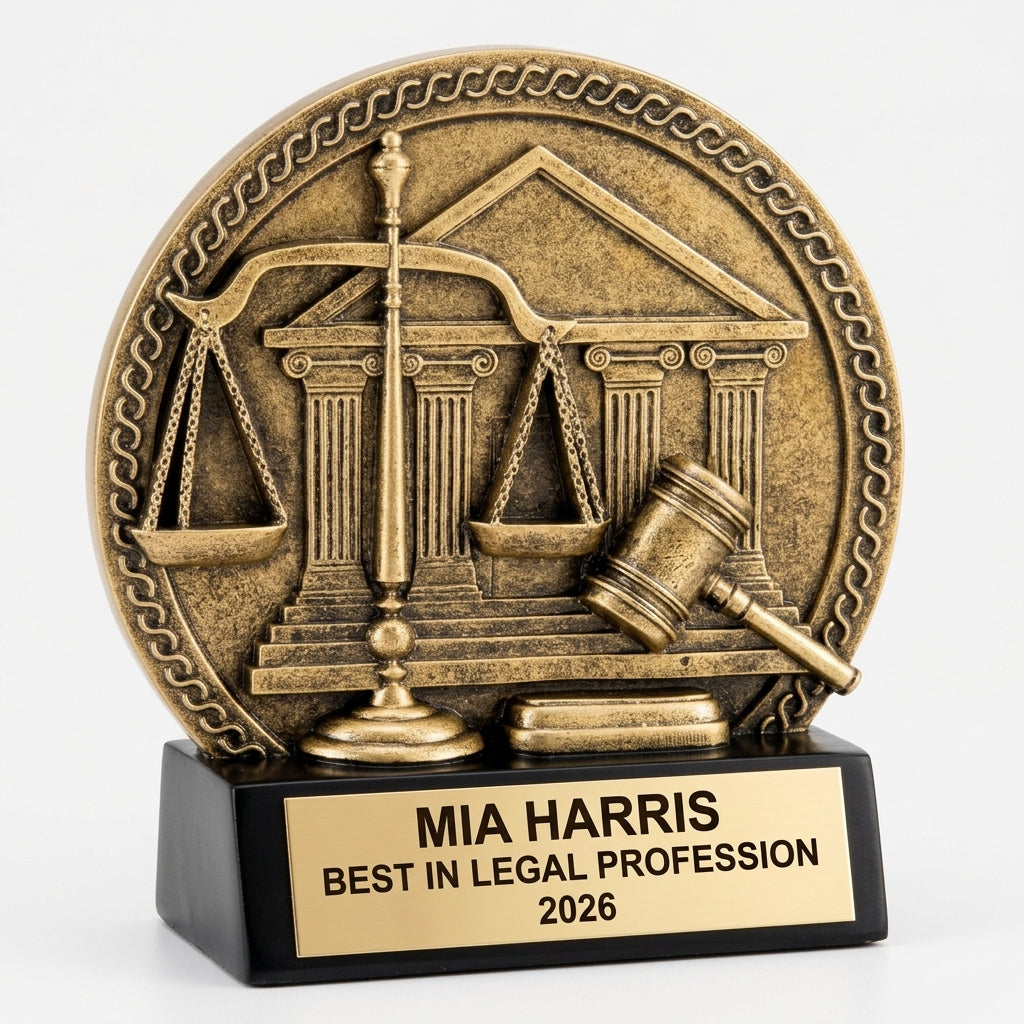 Personalized Law Enforcement Award - custom laser engraved - view 3