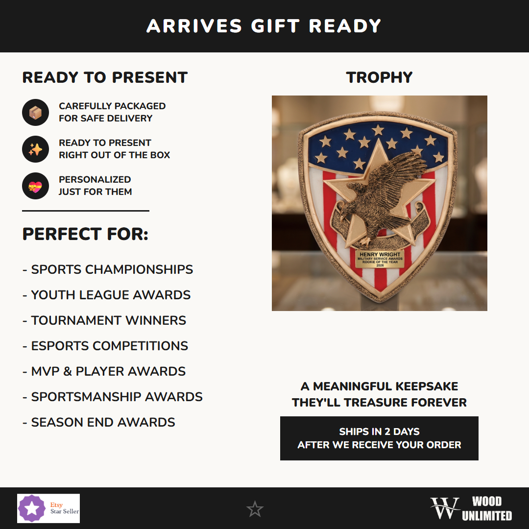 Personalized | Military Service Awards Award | Custom Engraved | Military Award  Gift Ready - perfect for awards ceremonies, recognition, and celebrations